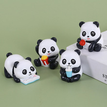 卡通大熊猫创意桌面装饰小摆件少女心车载摆件DIY装饰品熊猫礼品