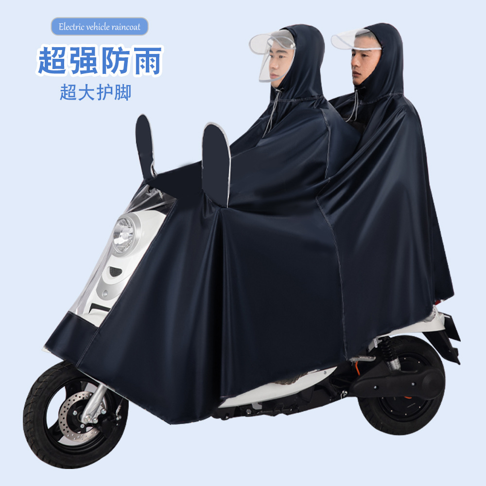 Poncho Electric Bike Raincoat Motorcycle New Riding Full Body Men and Women Adult Single Double Battery Car Rainproof