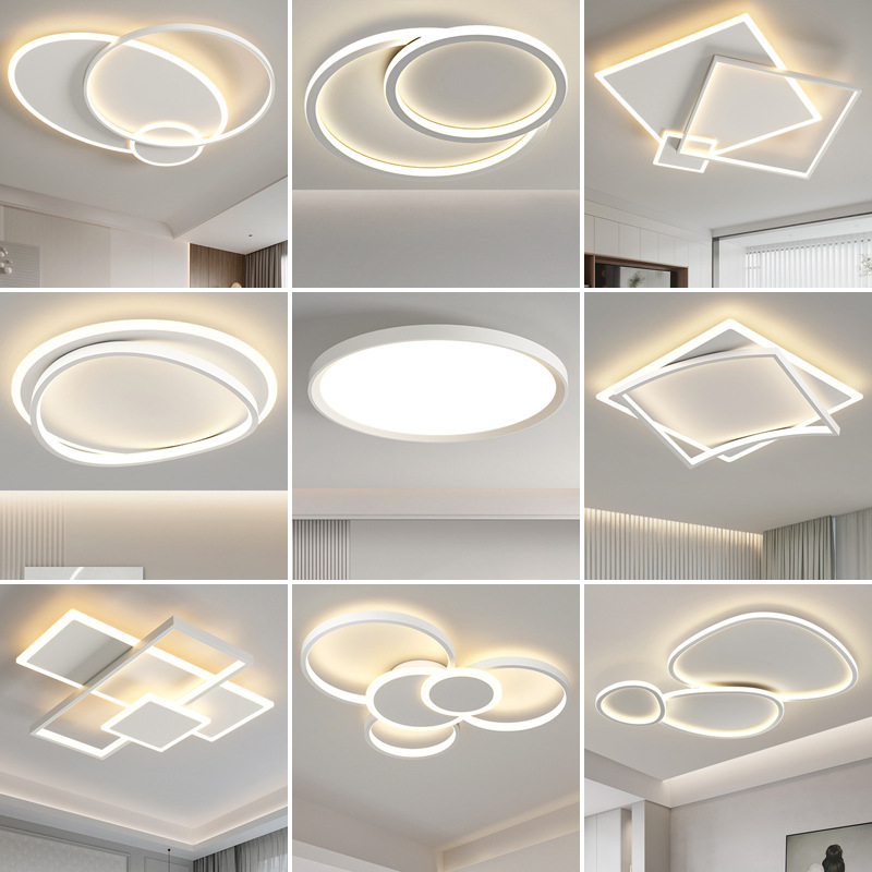 Lamp in the Living Room Modern Minimalist and Magnificent 2023 New Ultra-Thin LED Ceiling Lamp Rectangular Home Hall Large Lamps