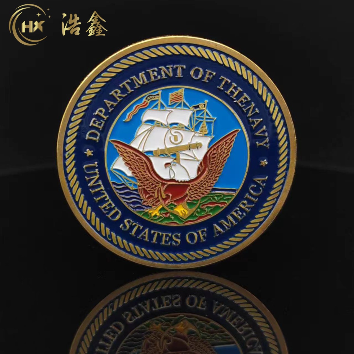 美国外贸纪念币跨境商品金属工艺品纪念币硬币创意奖章表彰奖牌点