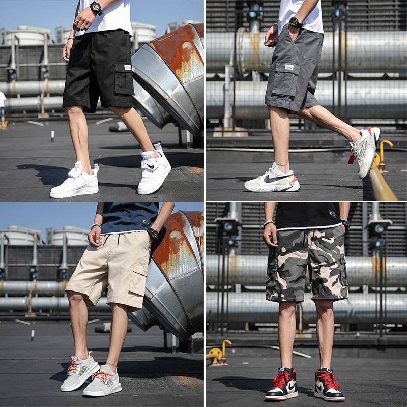 Summer New Camouflage Shorts Cotton Men's Casual Shorts Workwear Fashion Brand Oversized Track Pants Beach Capris