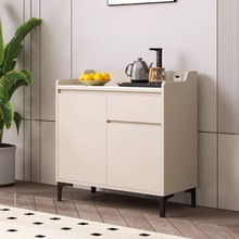 zh岩板餐边柜客厅茶水柜现代简约储物柜厨房多功能免拉手置物柜