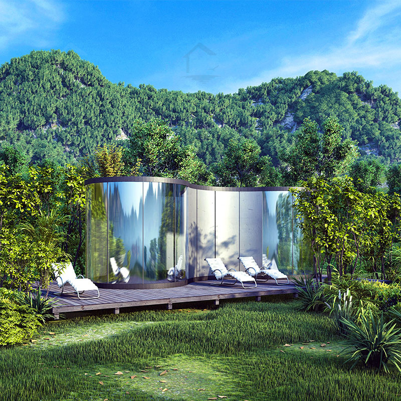 旅享宿2022新款可移动民宿设计弧形钢结构集成房屋景区住人别墅