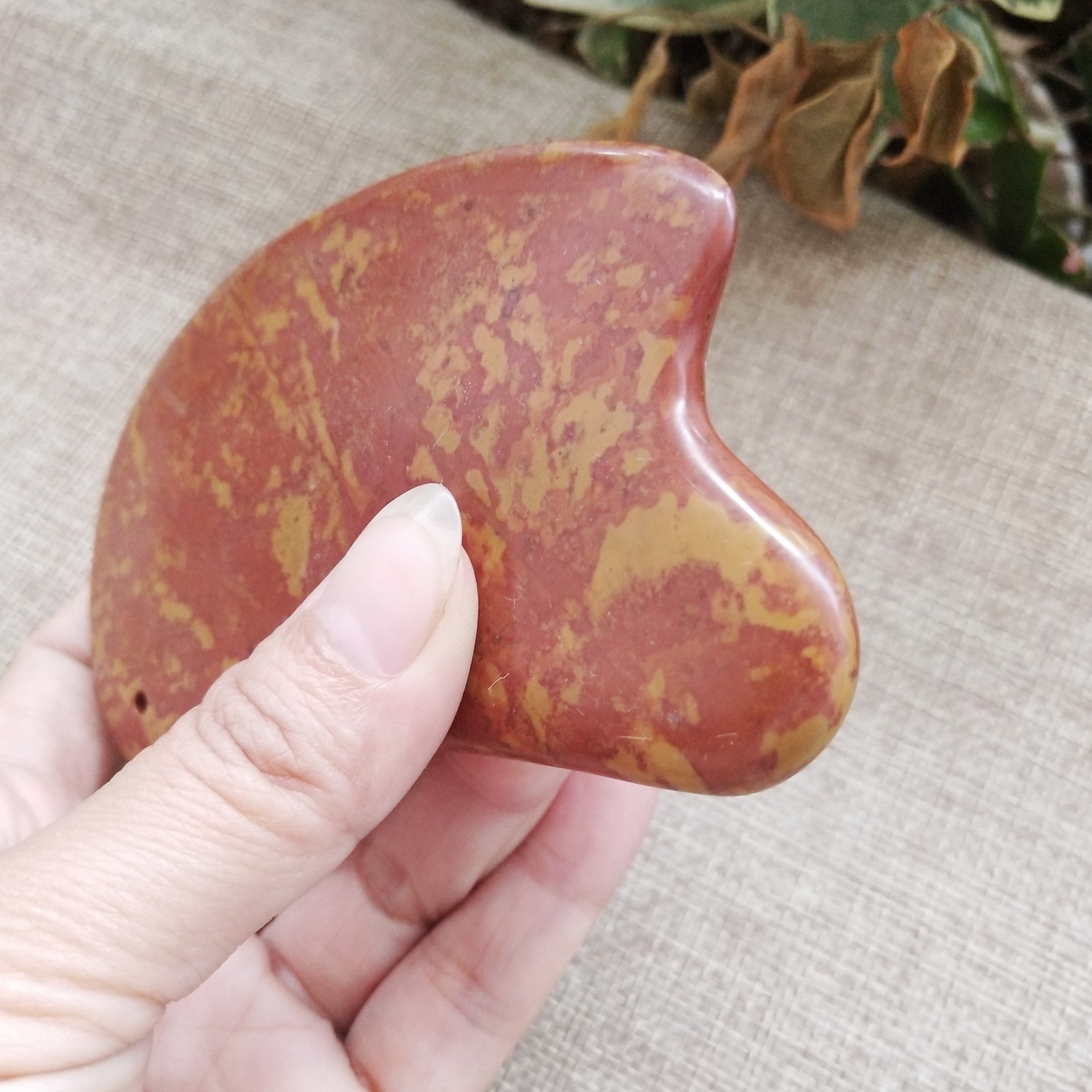 山东红砭石刮痧板 富贵红砭石大刀型刮痧板 玄黄玄红刮痧板