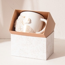 限量马克杯新款50周年杯子复古女神人鱼立体浮雕陶瓷桌面水杯礼盒