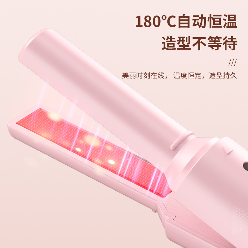 Portable Cable Hair Curler and Straightener Dual-Use Hair Straightener USB Plug-in Small Lazy Straight Hair Electric Hair Straightener Multi-Functional Small Roll