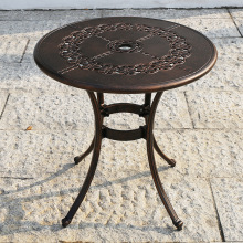 铸铝户外桌椅组合家用阳光房花园阳台小茶几茶桌铁艺圆桌子