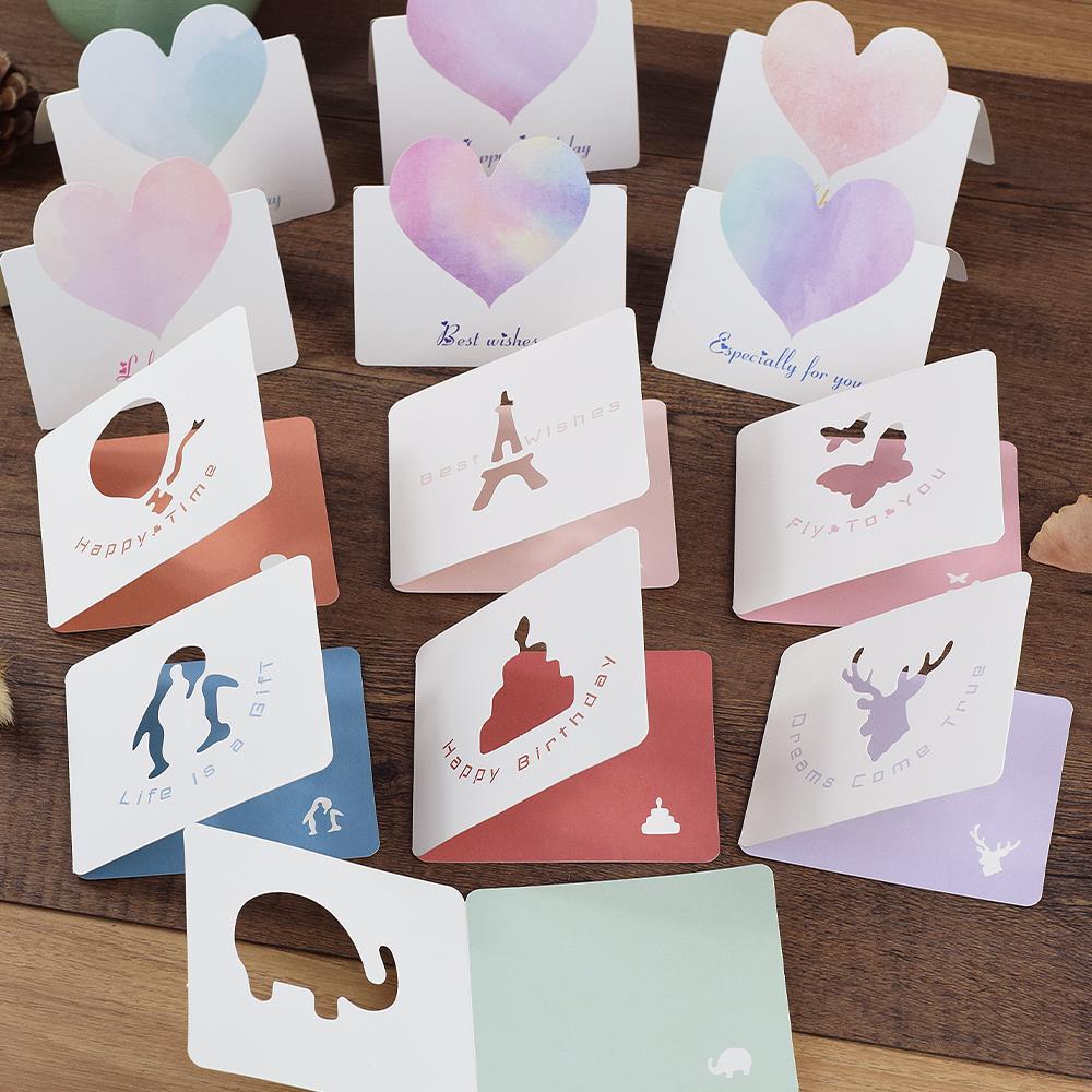 镂空爱心贺卡创意花店表白小卡片七夕教师节师生感恩卡