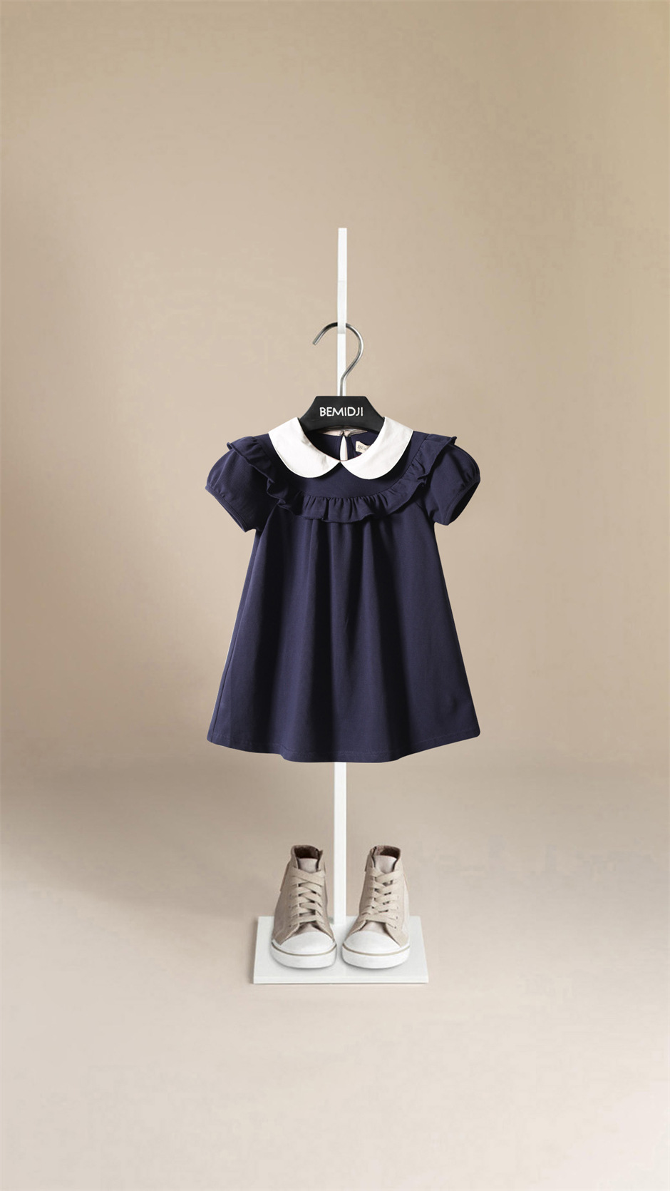 夏季新款儿童连衣裙棉质甜美可爱公主裙女孩童装裙子花边清新童裙