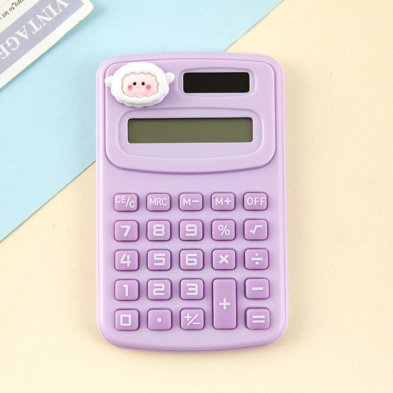 Cartoon Cute Calculator Fashion Mini-Portable Small Calculator Portable Office Primary School Student Computer Wholesale