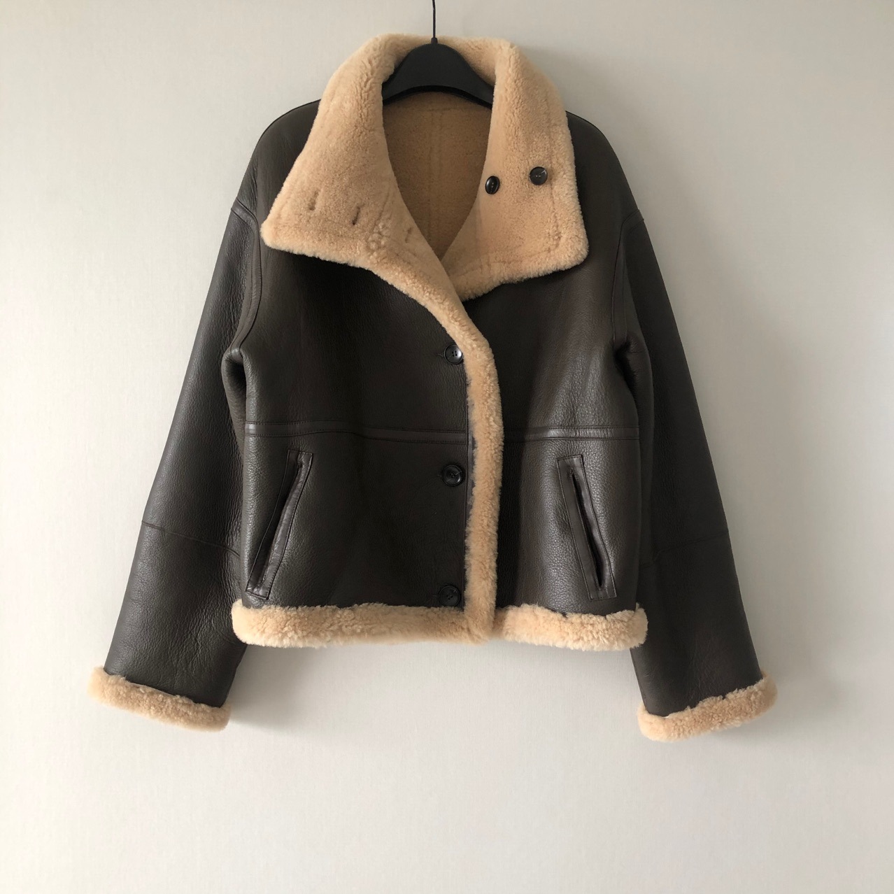 两面穿羊皮毛一体宽松版羊毛皮草外套廓形年轻款休闲立翻领-阿里巴巴