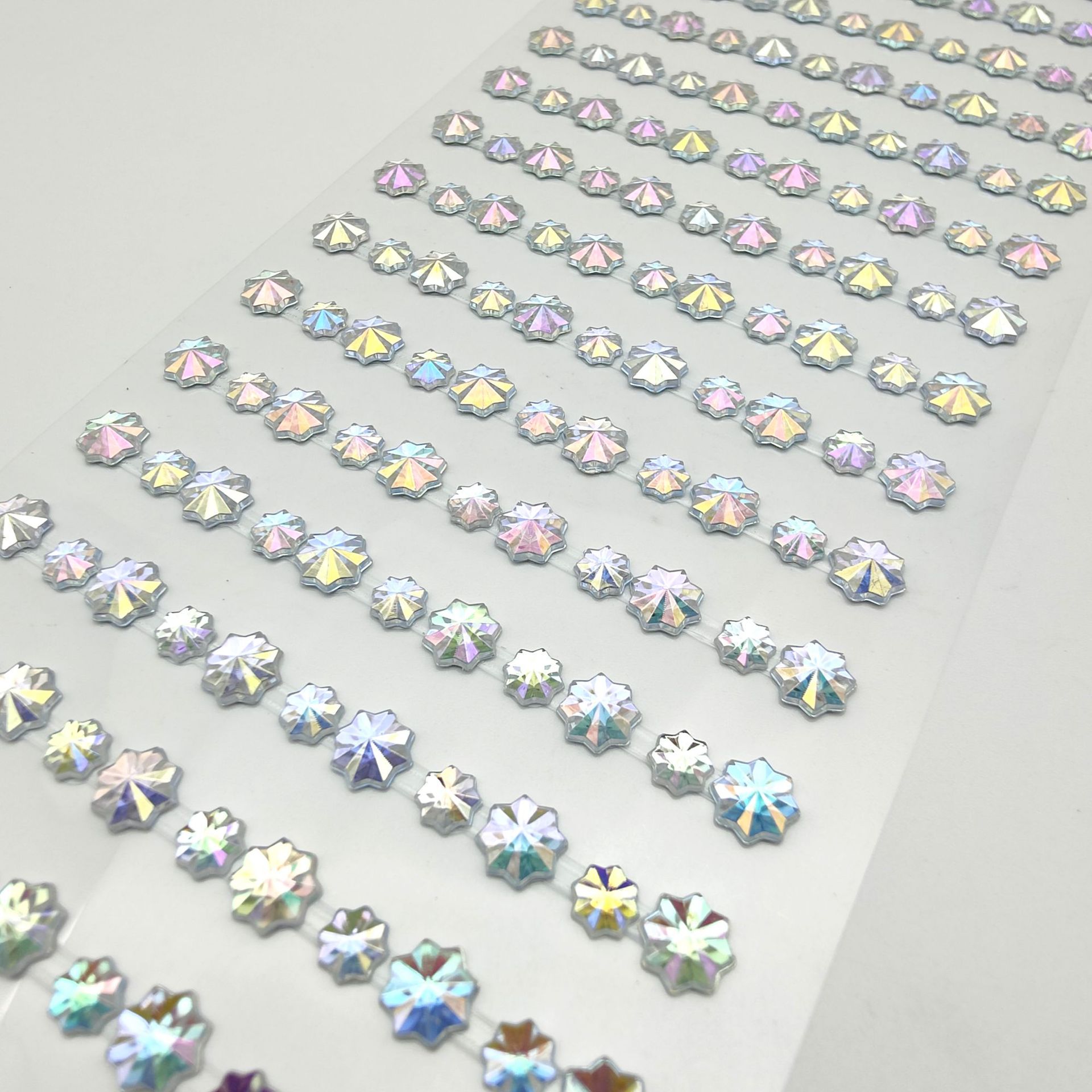 Colorful Ice Flower Stickers Children's Diamond Gem AB Color Acrylic Crystal Stickers Toy Princess Small Stickers Wholesale