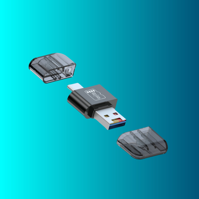 适用苹果15华为手机电脑读tf内存卡迷你高速读卡器-阿里巴巴