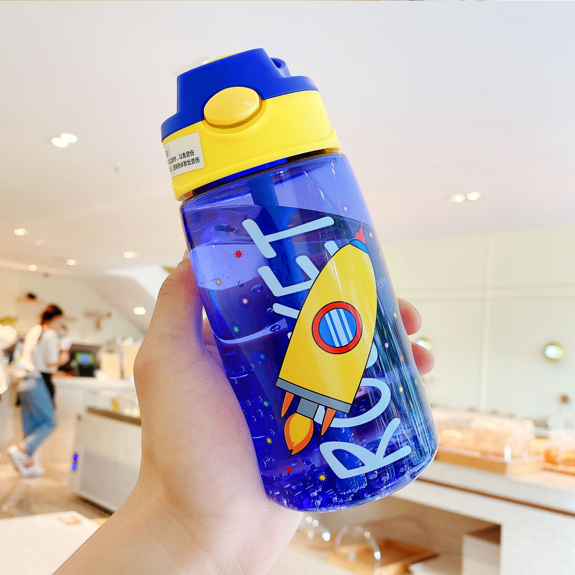 Liangzai Children's Straw Cup Plastic Drop-Proof and Portable Water Cup Good-looking Cartoon Cute Good-looking Leak-Proof Cup