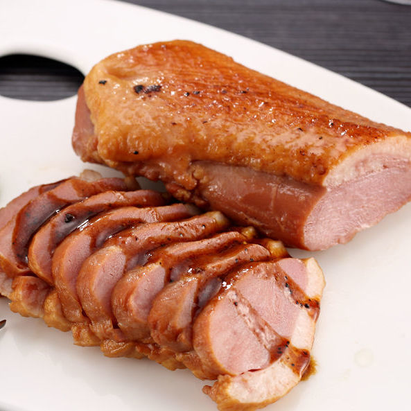 烟熏鸭胸肉1kg冷冻烟鸭胸即食沙拉鸭脯肉熟鸭胸轻食西餐商用