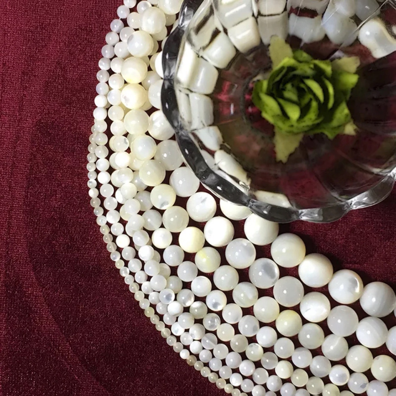 白蝶贝圆珠贝珠串珠散珠diy 强光贝壳新款手链项链半成品配件