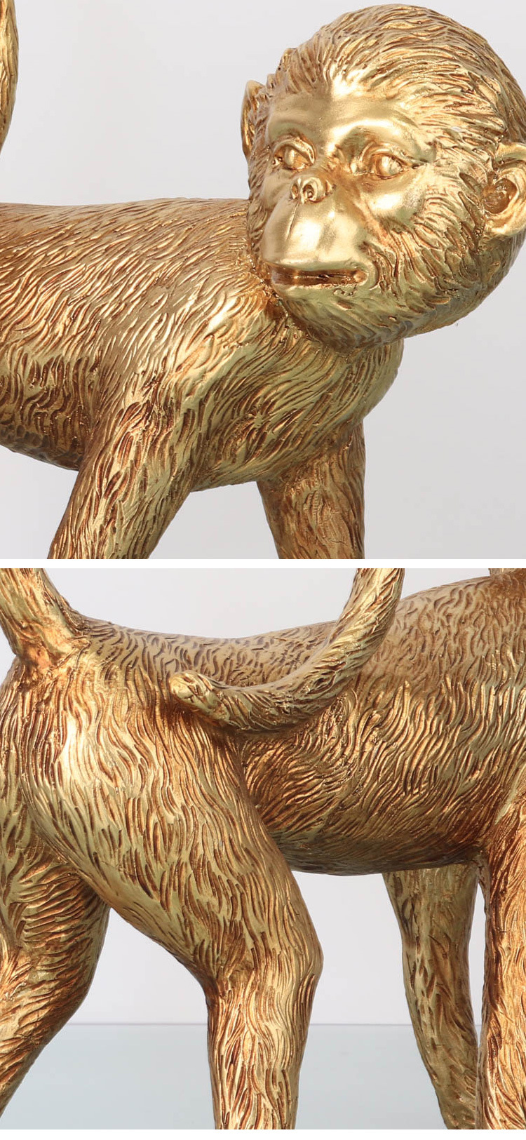 家居办公室酒店会所猴子摆件装饰树脂猴子雕像工艺品