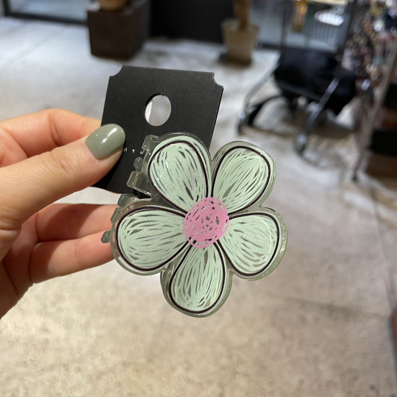 South Korea Dongdaemun Nyunyu Acrylic Flower Hair Clip Sweet Cute Spring and Summer New Hair Claw Hair Accessories Female Hairpin