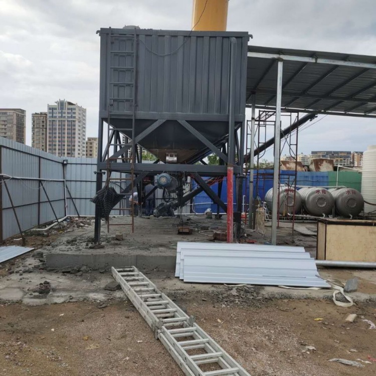 50吨80吨卧式散装粉煤灰水泥仓免基础移动搅拌站水泥混凝土储料仓