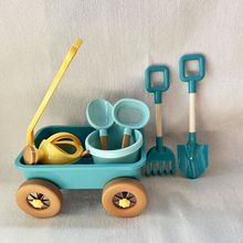 高品质爆款出韩国儿童沙滩玩具拉车套装水桶铲子戏水玩沙挖沙工具