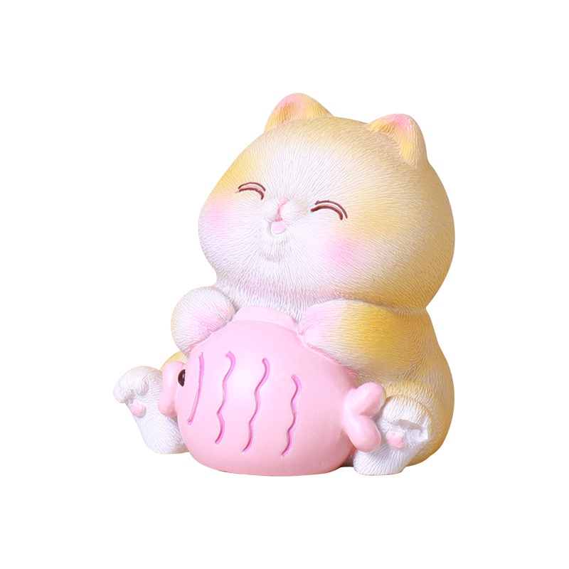 Office Small Ornaments Cute Lazy Cat Computer Desktop Furnishings Ornaments Teacher's Day Student Gift for School Opens