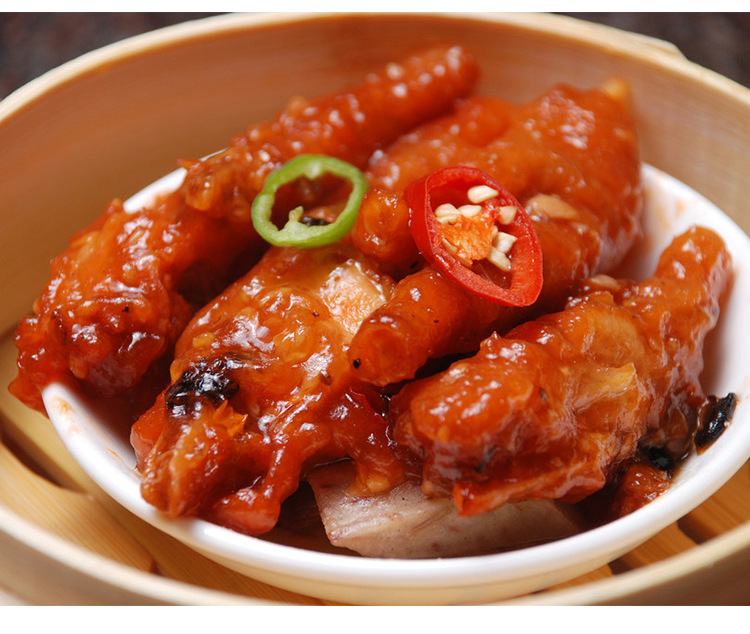 鼓汁蒸凤爪酱香凤爪冷冻食品港式早茶点心半成品食品鸡爪5斤/包