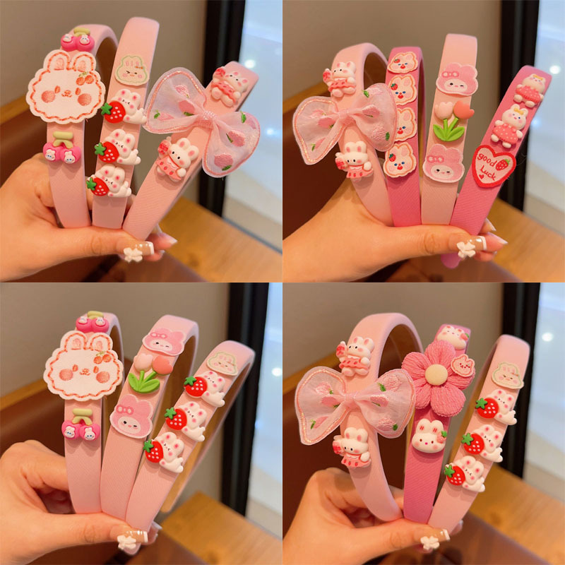 Children's Headband Girl's Broken Hair Organize Fantastic Toothed Non-Slip Headband Little Girl Hair Tie Cartoon Hair Pin Head Accessories