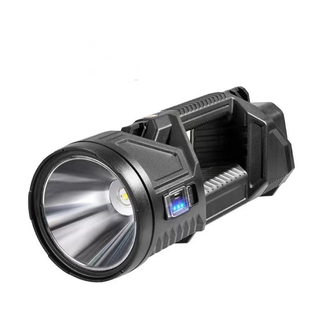 Cross-Border LED Outdoor Power Torch Emergency Camping Charging Portable Fire Patrol Fishing Searchlight Wholesale