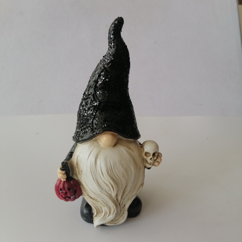 跨境树脂地精摆件精灵万圣节无脸娃娃侏儒鲁道夫地精小矮人