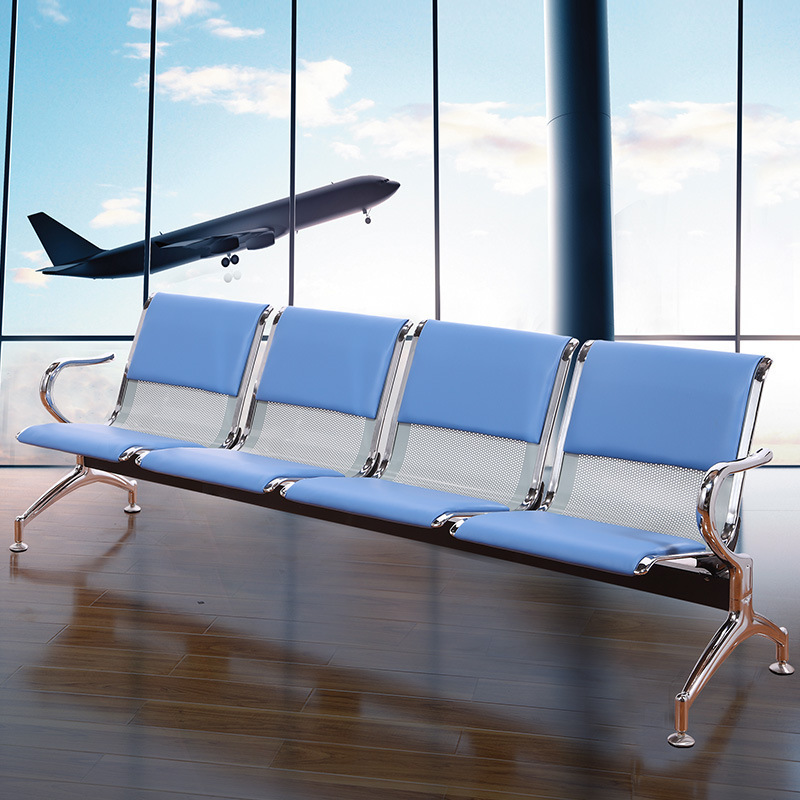 三人连排椅不锈钢公共座椅银行车站机场等候椅医院候诊椅沙发联体