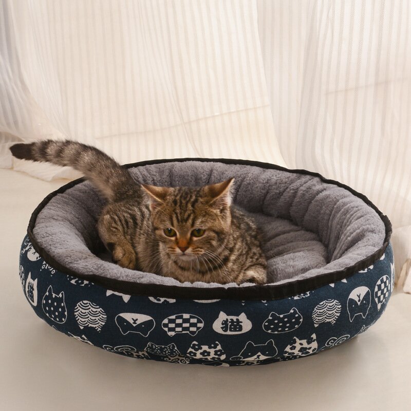 Four Seasons Pet Supplies Cat Pad Dog Bed Winter Warm Small and Medium Sized Pet Bed Cat Nest Cat Internet Celebrity Cat Kennel Protection
