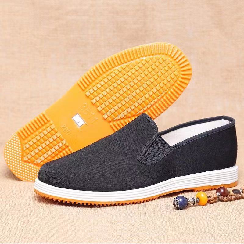 Old Beijing Cloth Shoes Men's Tendon Bottom Cloth Shoes Low-Top Breathable Middle-Aged and Elderly Non-Slip Dad Shoes Hiking Driver's Shoes