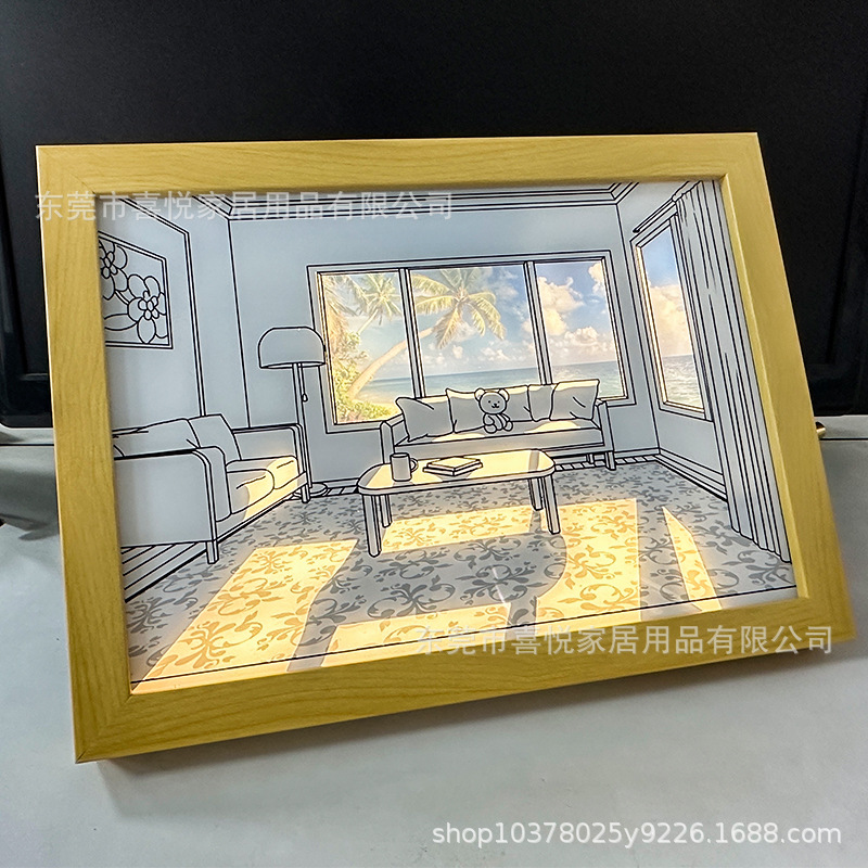Ins Bedside Light Painting Decorative Painting Korean Designer Warm Modern Simple Stunning Sunshine Painting Delivery Supported
