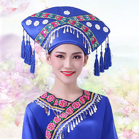 元旦六一头花配饰银彝族头饰三三月表演帽子项圈壮族银饰十一苗族