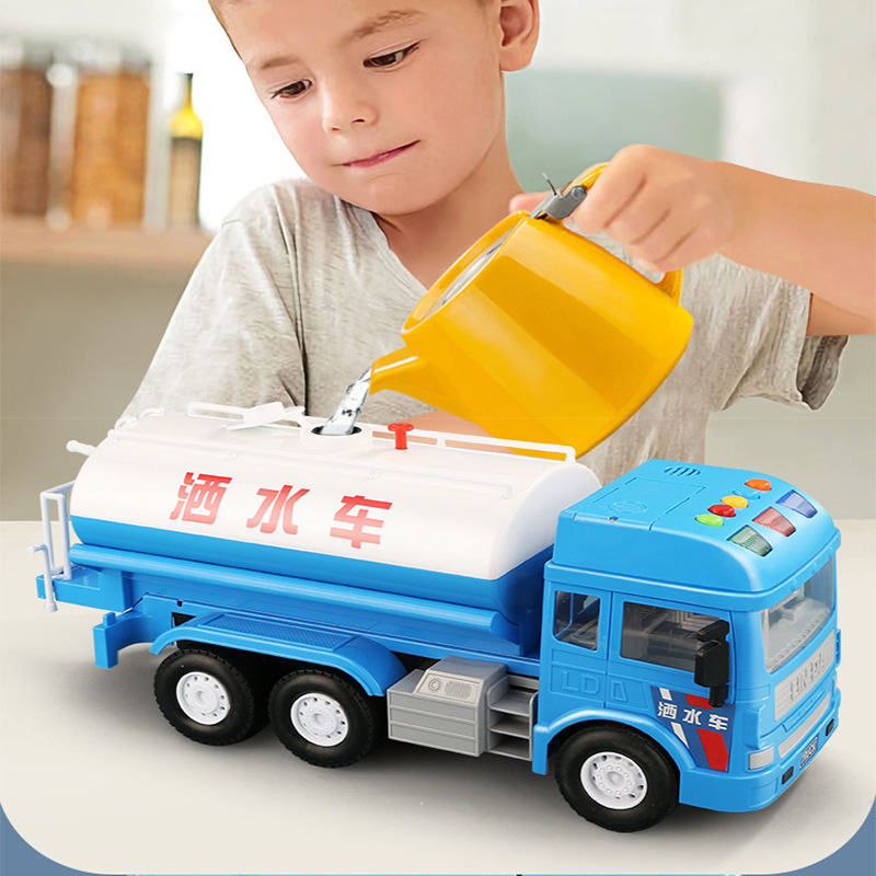 大号洒水车玩具会喷水带声光工程车儿童男孩宝宝生日礼品汽车模型