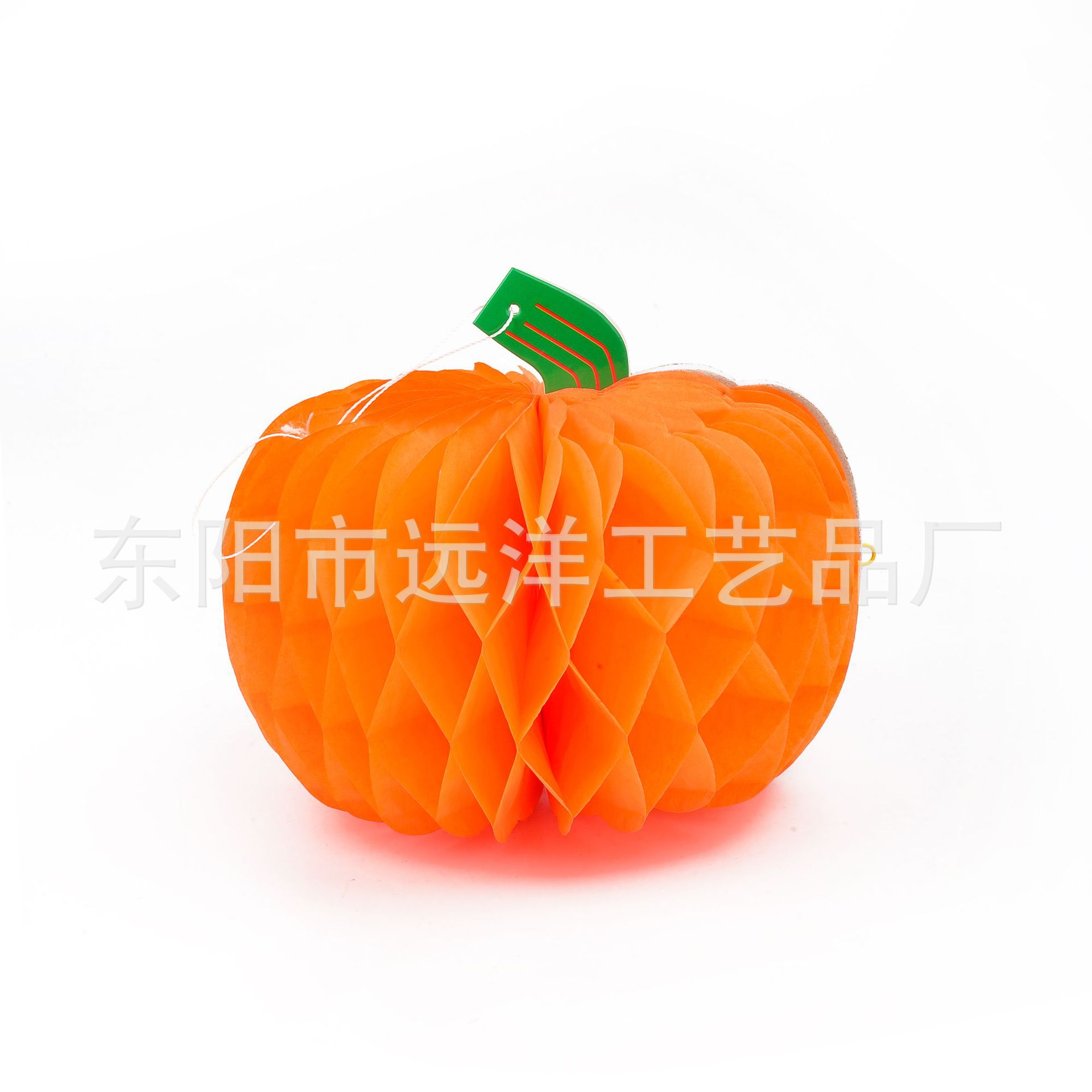 factory direct sales new pumpkin double-sided honeycomb with handle halloween chinese lantern birthday party hanging paper