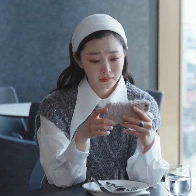 爱的理想生活宋轶戴希希同款春夏新款灰色马甲菱格针织背心女6009