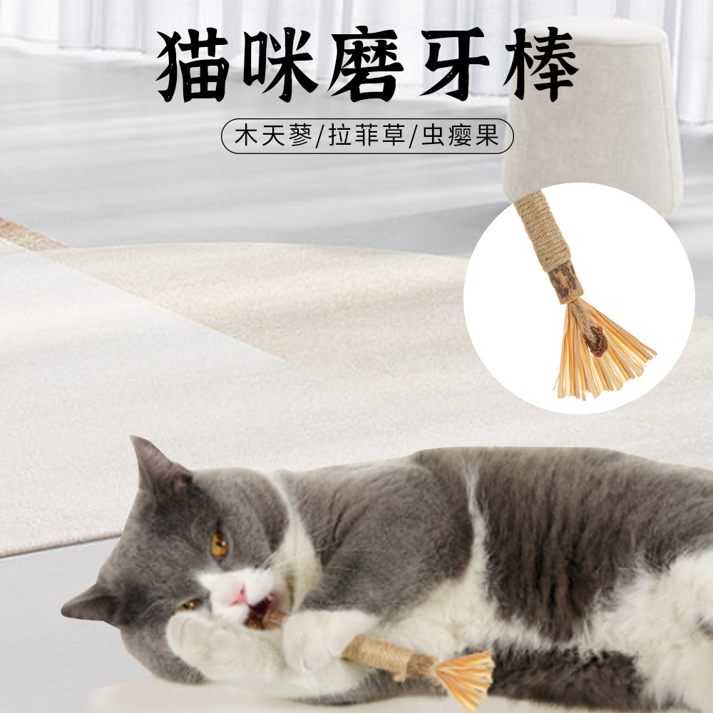 Pet Supplies Cat Toy Polygonum Murata Molar Rod Insect Gall Fruit Raffia since Hi Nibbling Cat Toy Wholesale
