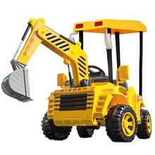 鹰豪超大儿童电动挖掘机玩具可坐人挖土机工程车电动车广场扫码计