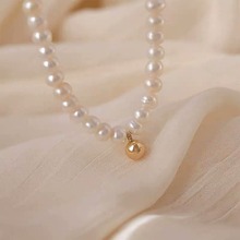 小粒仿珍珠4mm珍珠项链女轻奢高级设计感小众饰品珍珠颈链锁骨链