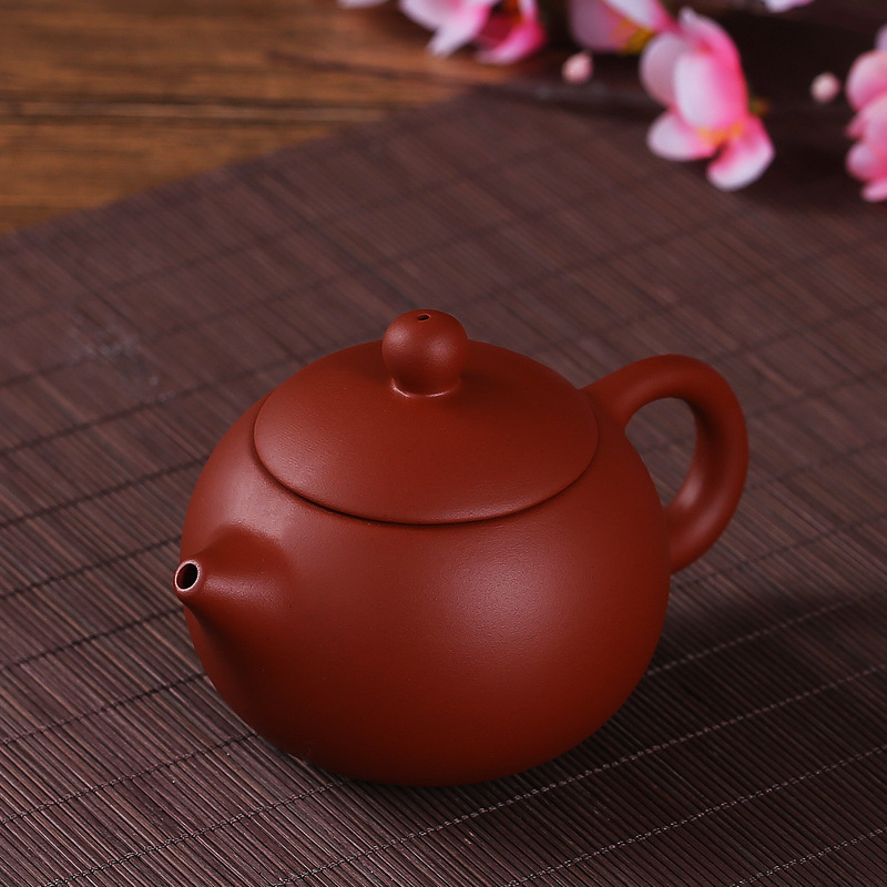 紫砂壶 宜兴西施壶全纯手工手拉过滤茶壶功夫茶具朱紫泥壶小茶壶