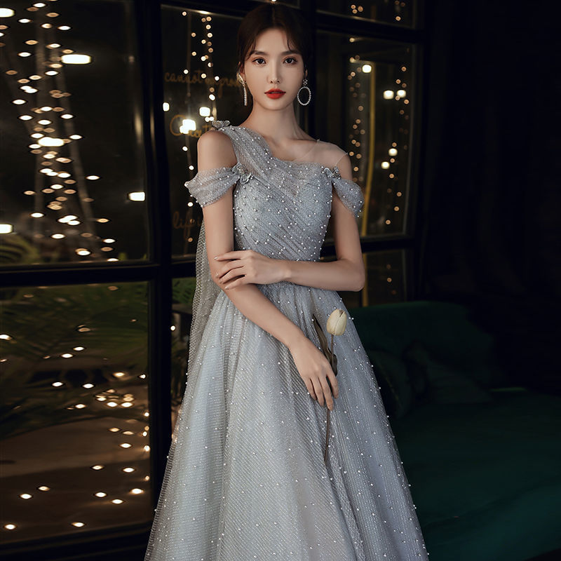 宴会气质晚礼服裙女2022新款学生成人礼生日平时可穿优雅气质长款