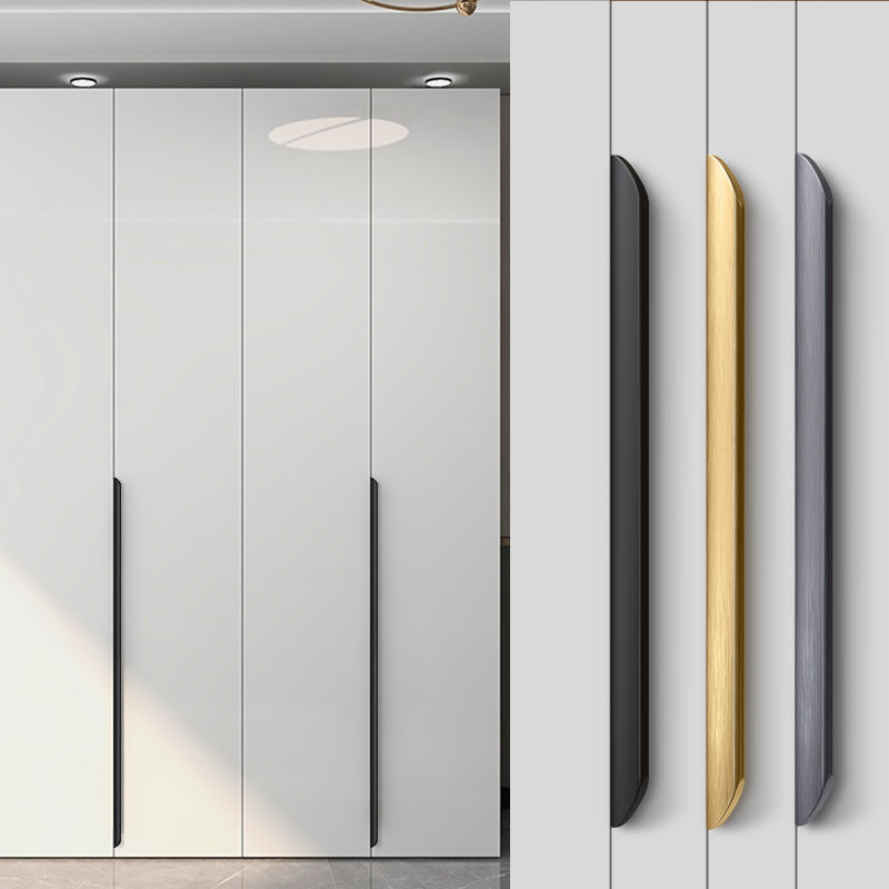 隐形拉手柜门长衣柜金色简约黑色橱柜抽屉封边简门把手代发代货