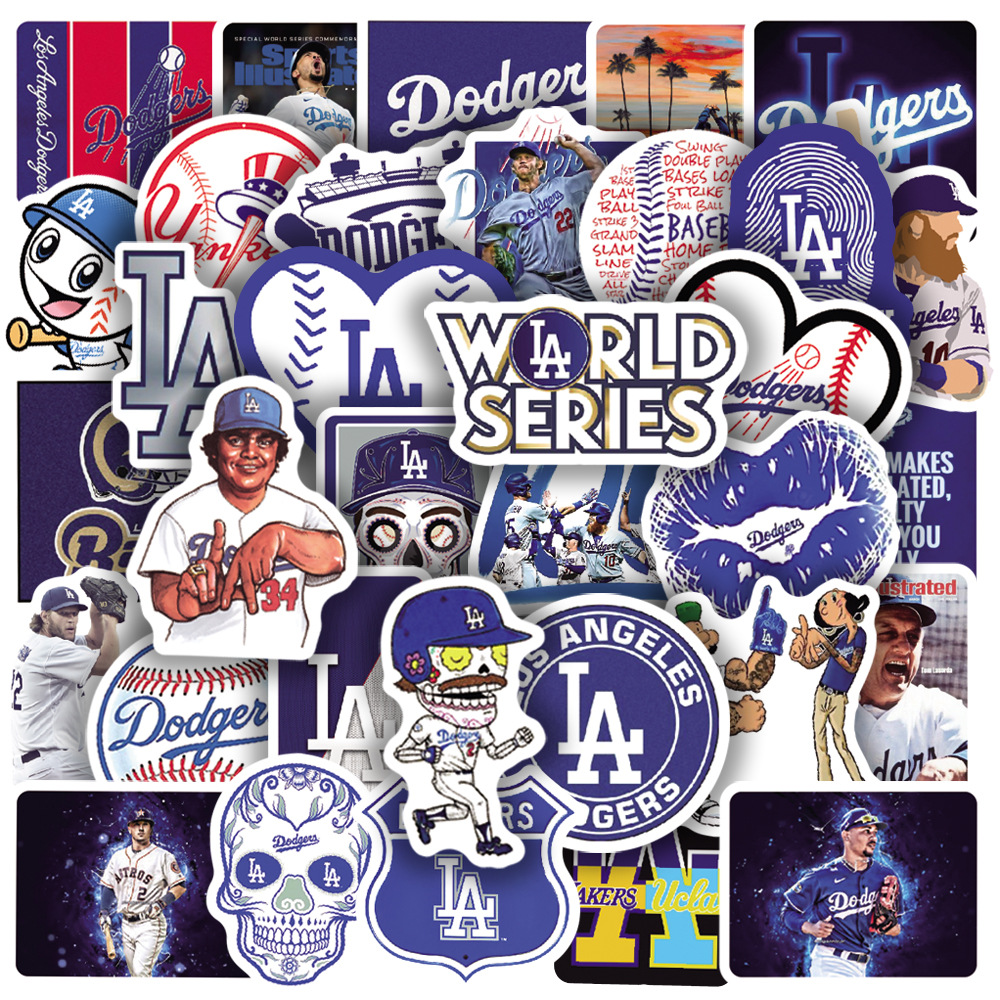50张美国棒球队标志行李箱笔记本手账滑板水杯防水装饰贴纸