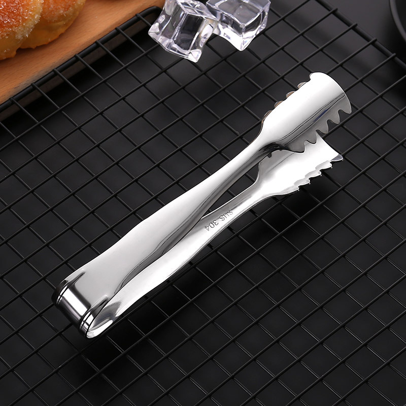 Stainless Steel Ice Clip Bread Clip Toothed Clip Ice Cube Cube Sugar Bar Restaurant Food Clip BBQ Clamp Amazon Kitchenware