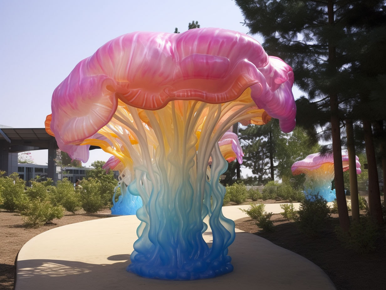 大型gfrp玻璃钢水母雕塑海洋博物馆景观广场摆件-阿里巴巴