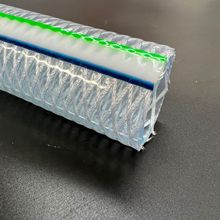 涤纶双合股PVC塑料管蛇皮管透明柔软高抗压增强管花园水管批发