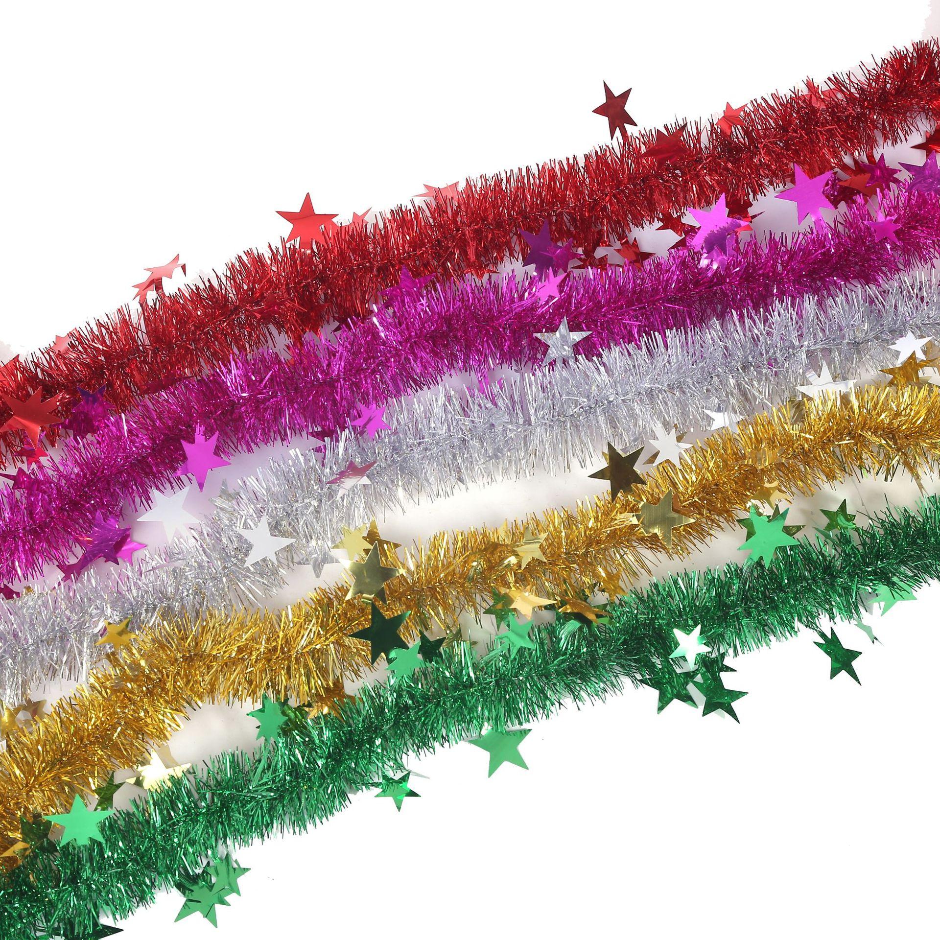 圣诞毛条婚庆拉花节庆圣诞树装饰彩条婚房彩带生日舞蹈场地布置