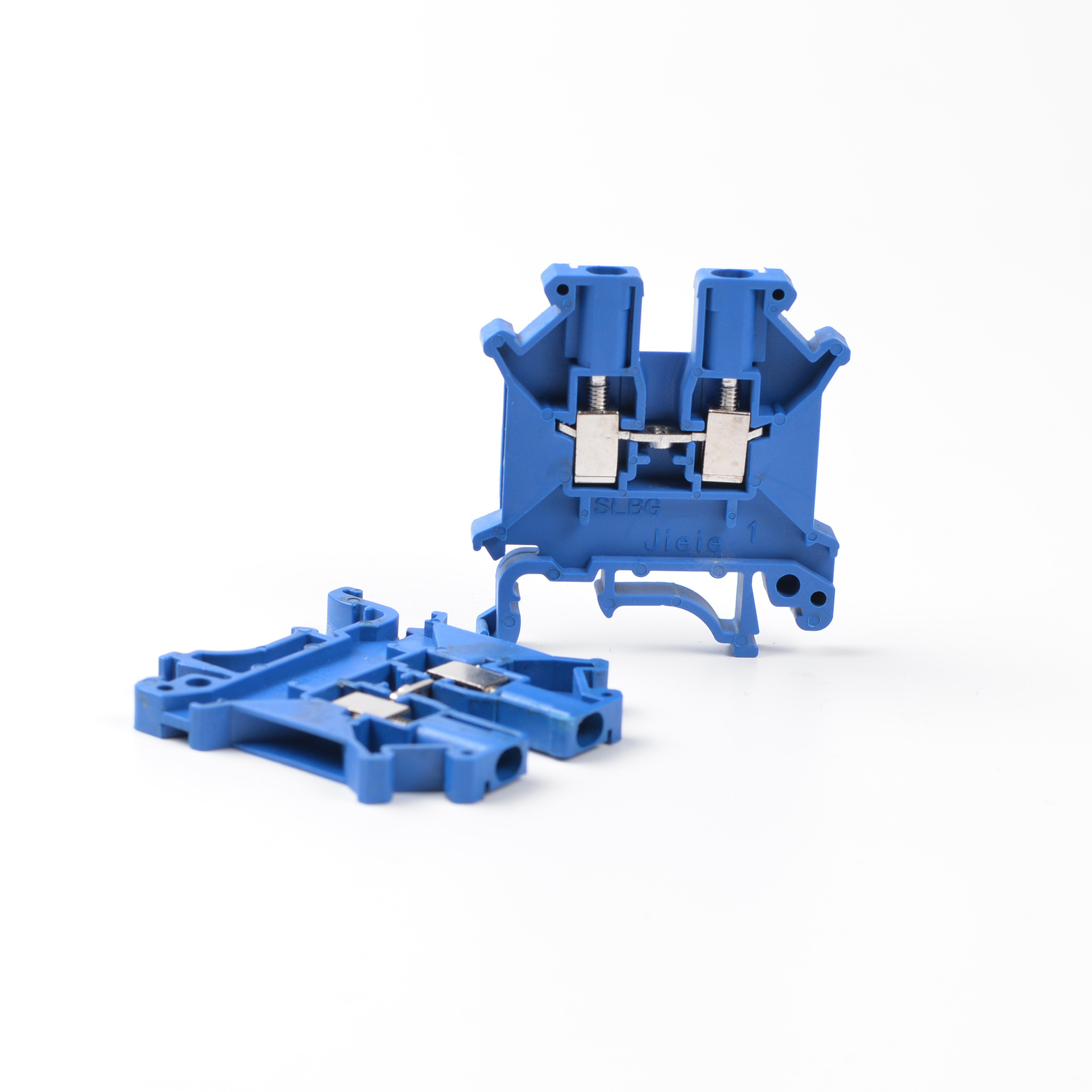 批发uk6n bu蓝色零线端子 电压接线端子排平方 纯铜件导轨式