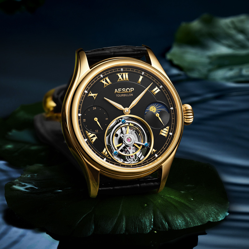 aesop伊索陀飞轮手表手动陀飞轮机械腕表2024新款男多功能表 7020